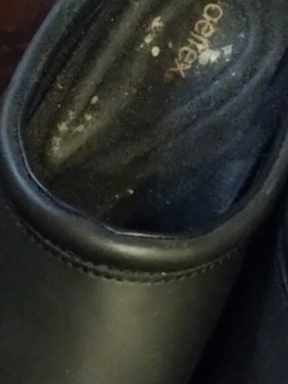 Ladies 7.5-8 Aertrex Robin slip resistant clogs black Leather arch support exc - Picture 11 of 15